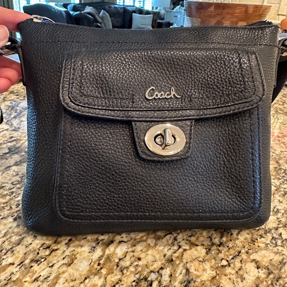 Coach Black Leather Men's Bag